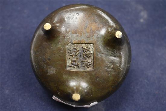 A Chinese bronze censer